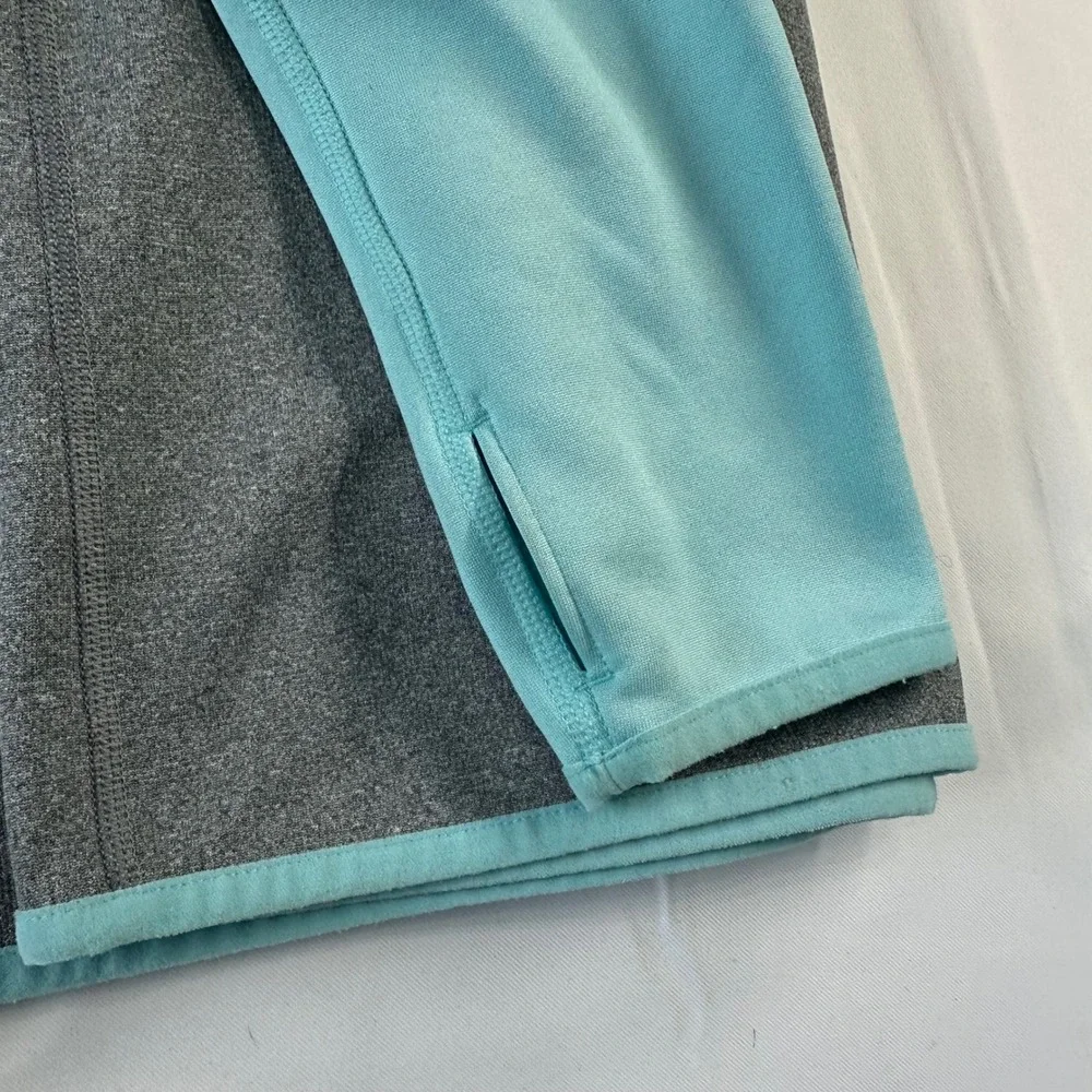Nike Therma-FIT Full Zip Hoodie Gray Blue Raglan Jacket 839995-064 Womens Medium